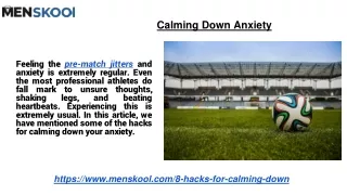 Calming Down Anxiety