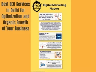 Best SEO Services in Delhi for Optimization and Organic Growth of Your Business
