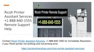 Ricoh Printer Assistant Services  1-888-840-1555 Remote Support Help