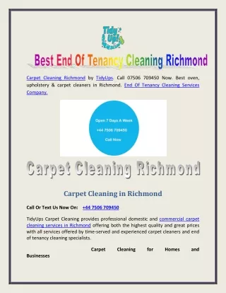 Best End Of Tenancy Cleaning Richmond