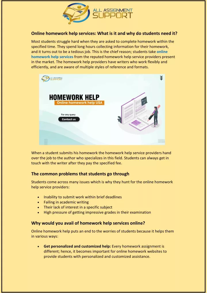 online homework help services what