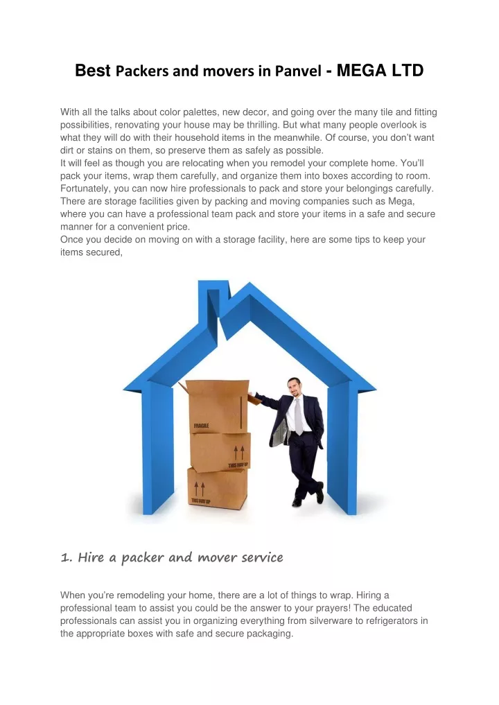 best packers and movers in panvel mega ltd