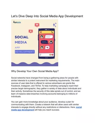 A Detailed Guide To Social Media App Development