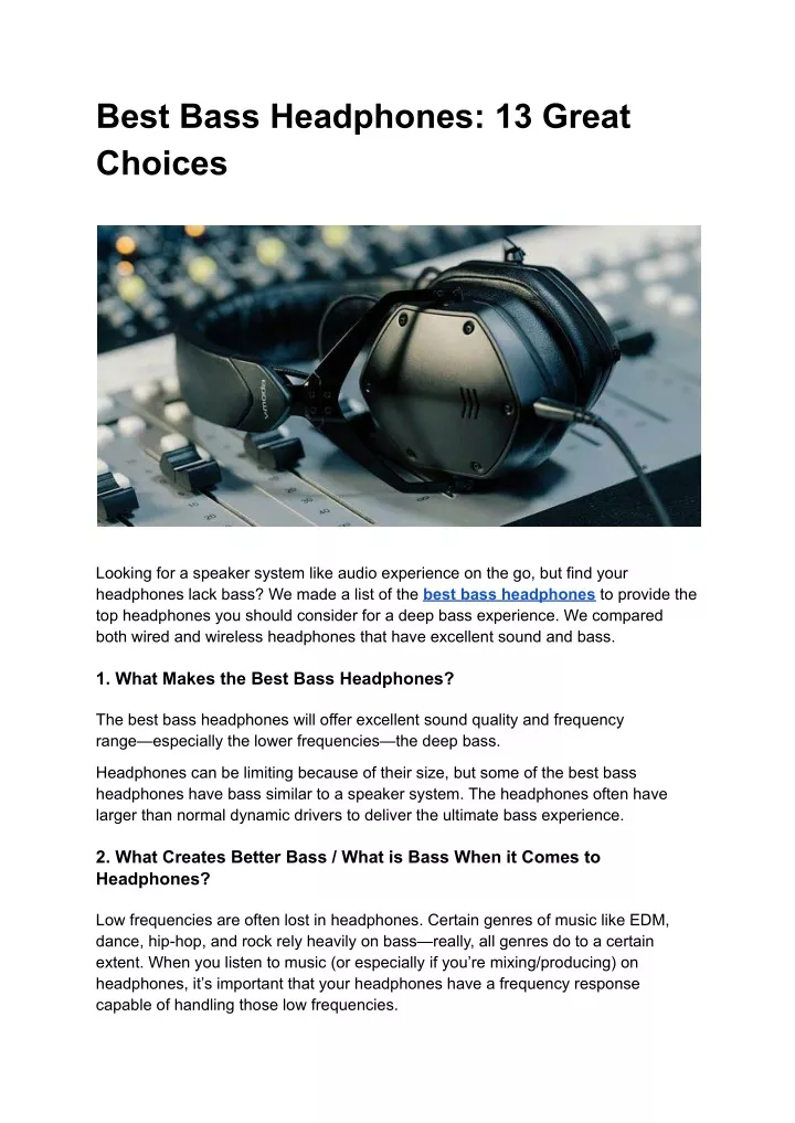 best bass headphones 13 great choices