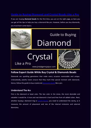 guide to buying diamond and crystal beads like