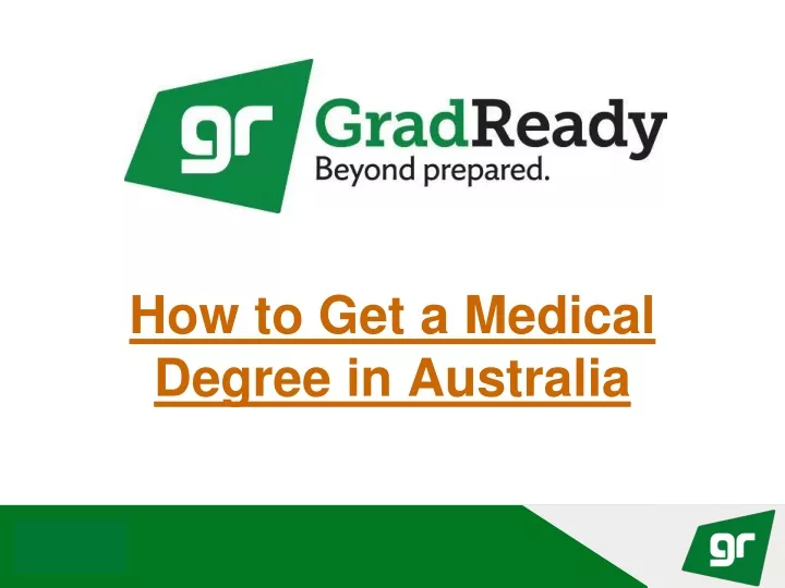 how to get a medical degree in australia