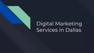 Digital Marketing Services in Dallas