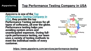 top performance testing company in usa