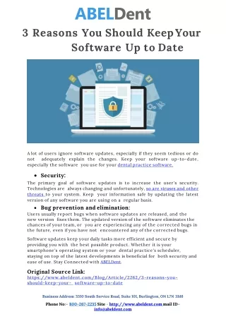 3 Reasons You Should Keep Your Software Up To Date