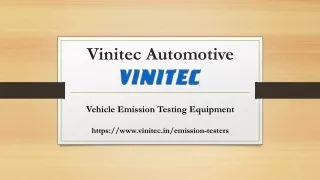 Vehicle Emission Testing Equipment Supplier