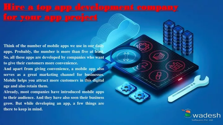 hire a top app development company for your app project
