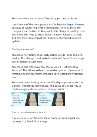 amazon movers and shakers everything you need