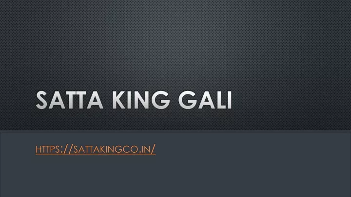 satta king gali