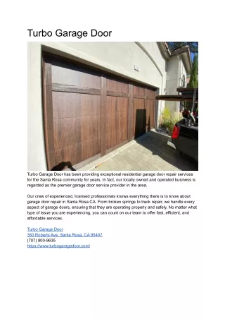 turbo garage door