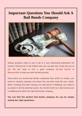 PPT - Important Questions You Should Ask A Bail Bonds Company ...