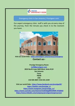 Emergency clinic in San Antonio| Prestigeer.com