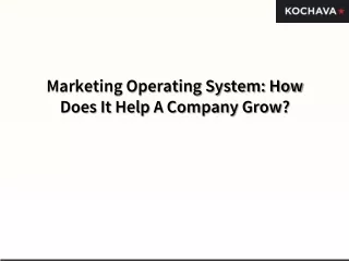 marketing operating system how does it help