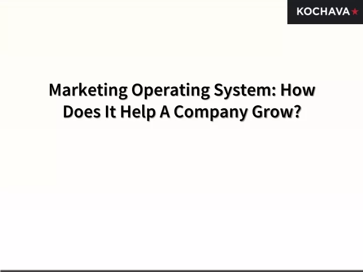 marketing operating system how does it help
