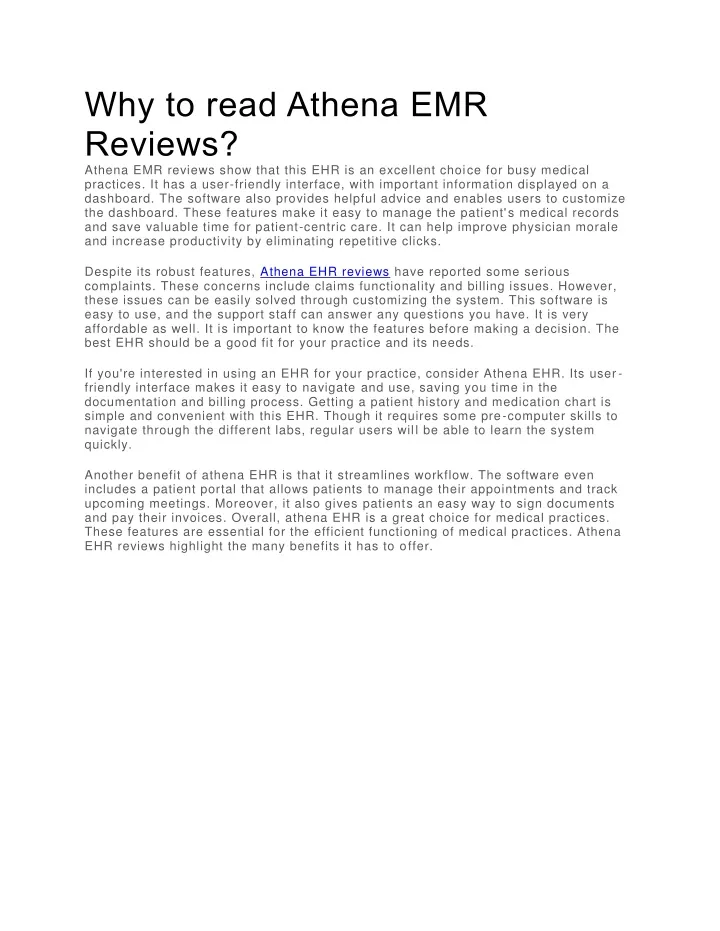 why to read athena emr reviews athena emr reviews