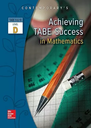 EBOOK Achieving TABE Success In Mathematics Level D Workbook Achieving TABE