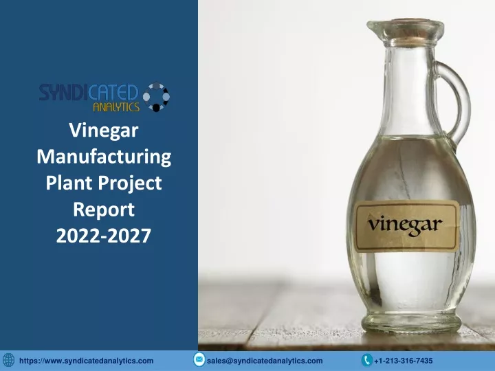 vinegar manufacturing plant project report 2022