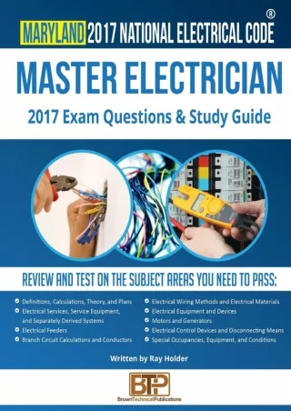 READING Maryland 2017 Master Electrician Study Guide