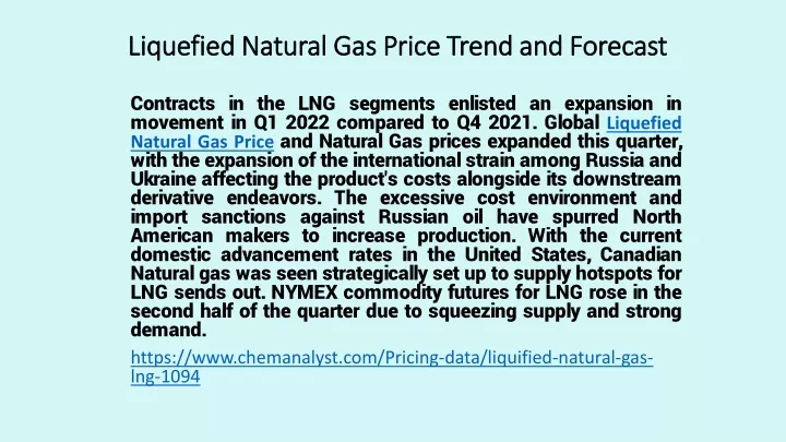 liquefied natural gas price trend and forecast