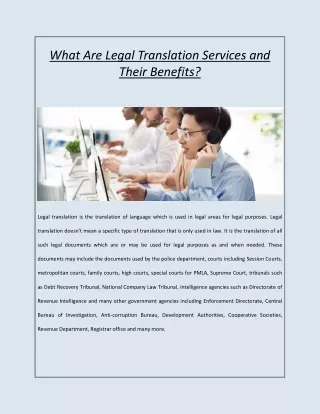 What Are Legal Translation Services and Their Benefits?