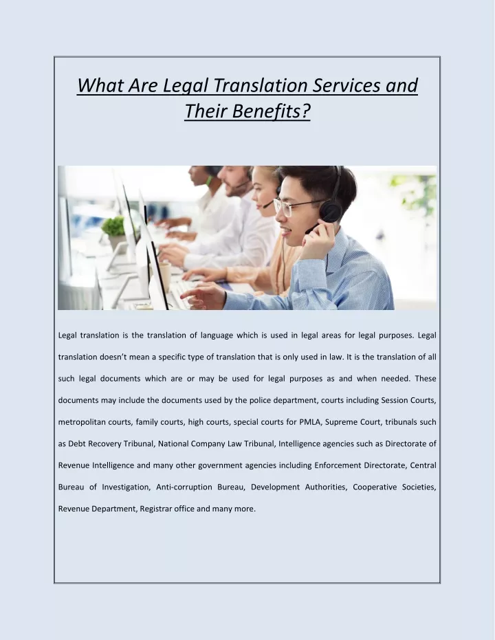 what are legal translation services and their