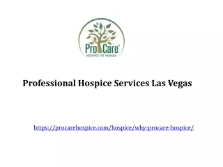 Professional Hospice Services Las Vegas