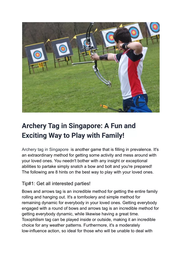 archery tag in singapore a fun and exciting