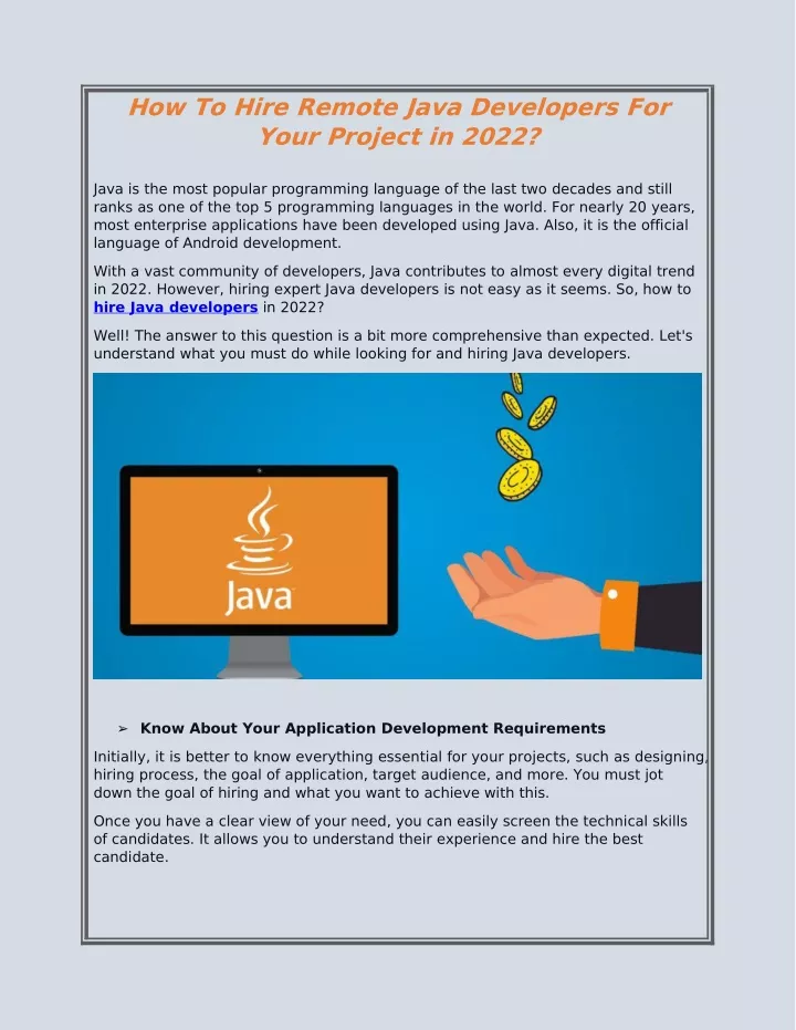 how to hire remote java developers for your