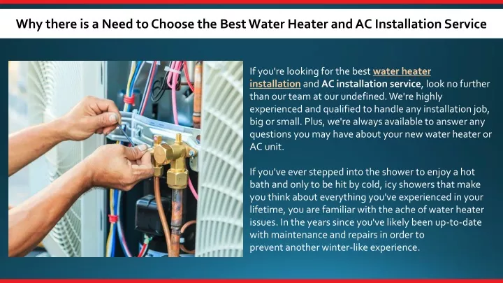 why there is a need to choose the best water