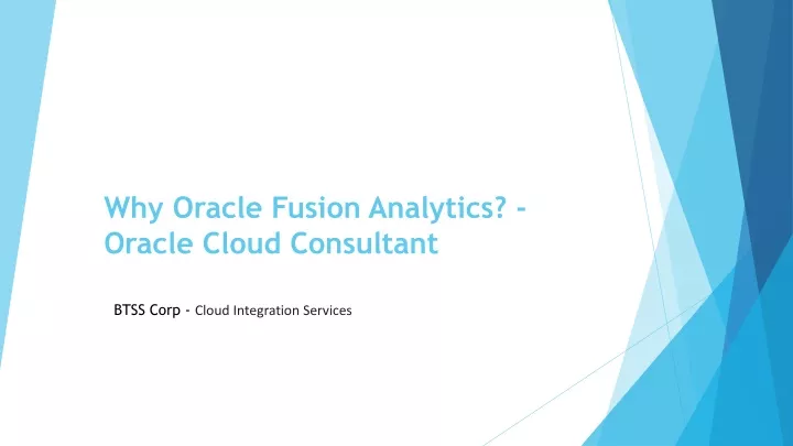 why oracle fusion analytics oracle cloud