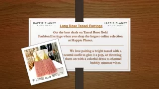 Buy Long Rose Tassel Earrings At Happy Planet