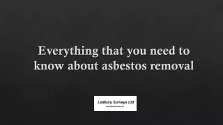 Everything that you need to know about asbestos removal