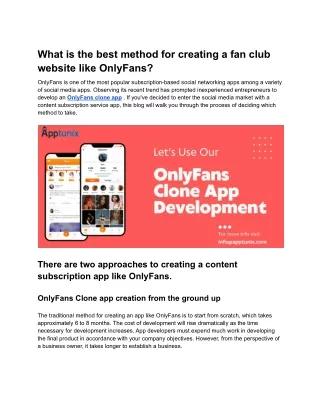 What is the best method for creating a fan club website like OnlyFans?