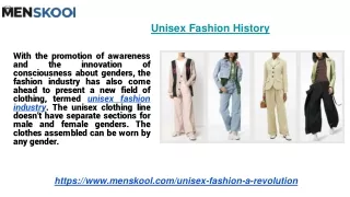 Unisex Fashion History
