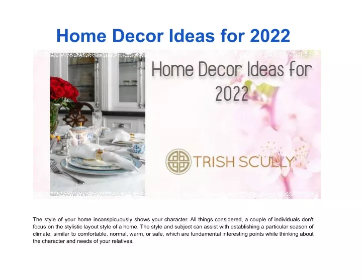 home decor ideas for 2022