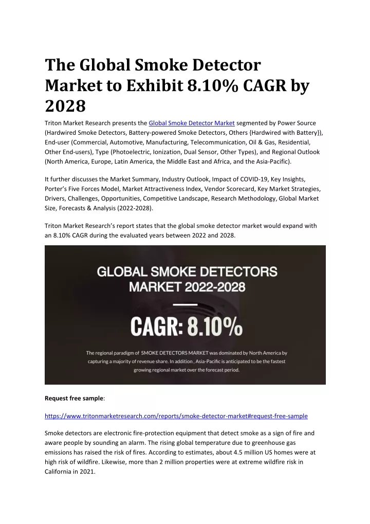 the global smoke detector market to exhibit