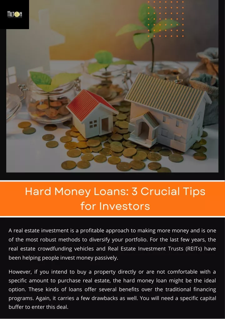 hard money loans 3 crucial tips for investors