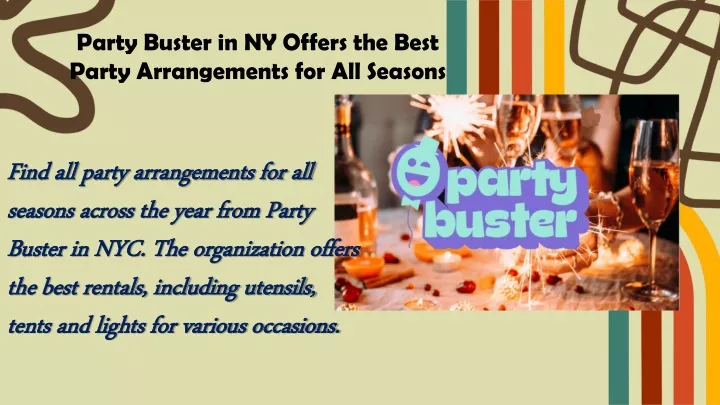 party buster in ny offers the best party