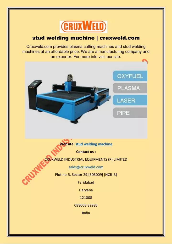 stud welding machine cruxweld com