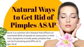 Natural Ways to Get Rid of Pimples ASAP