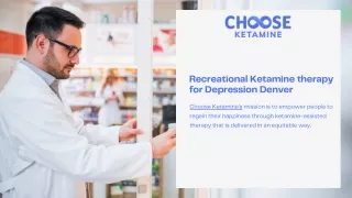 Recreational Ketamine therapy for Depression Denver