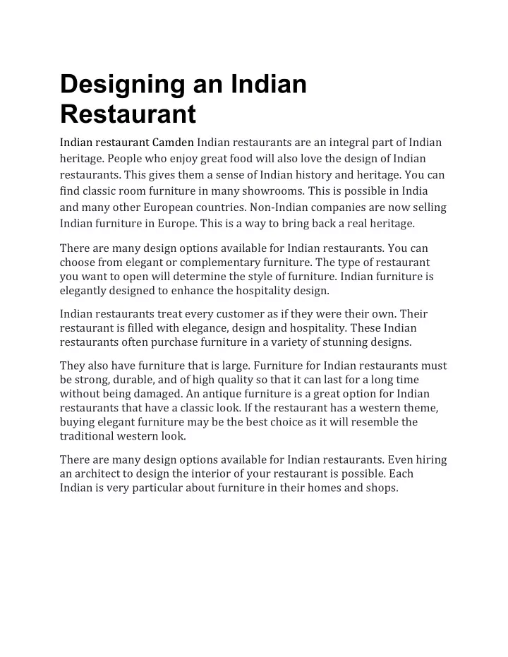 designing an indian restaurant indian restaurant