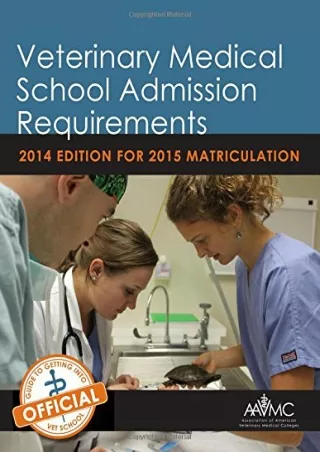 EPUB Veterinary Medical School Admission Requirements VMSAR  2014 Edition