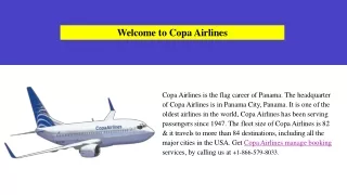 Copa Airlines Check-in Policy  1-866-579-8033