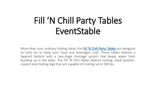 fill n chill party tables eventstable