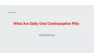 What are daily oral contraceptive pills